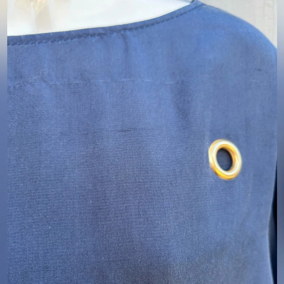 Stella McCartney Navy Silk Grommet Dress, size 38 - Picture 10 of 16